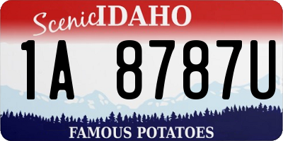 ID license plate 1A8787U