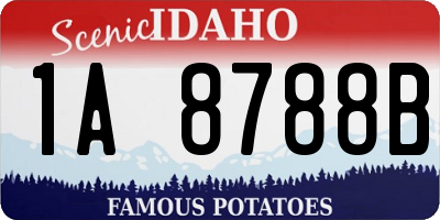 ID license plate 1A8788B