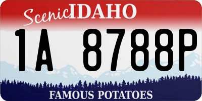 ID license plate 1A8788P