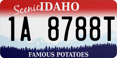 ID license plate 1A8788T