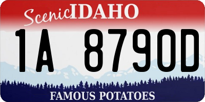 ID license plate 1A8790D