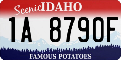ID license plate 1A8790F