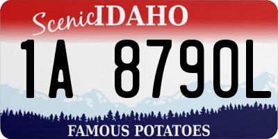 ID license plate 1A8790L