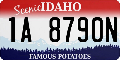 ID license plate 1A8790N