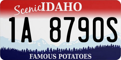 ID license plate 1A8790S