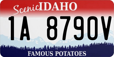 ID license plate 1A8790V