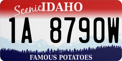ID license plate 1A8790W