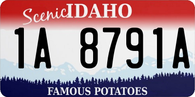ID license plate 1A8791A
