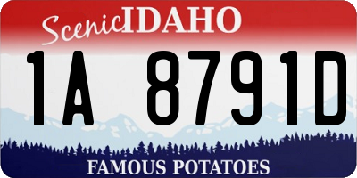 ID license plate 1A8791D