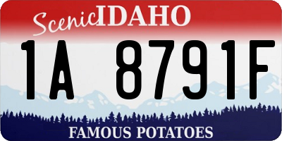 ID license plate 1A8791F