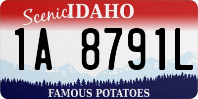 ID license plate 1A8791L