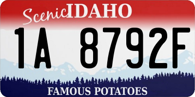 ID license plate 1A8792F