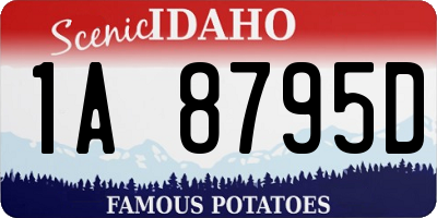 ID license plate 1A8795D