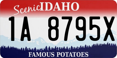 ID license plate 1A8795X