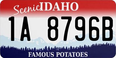 ID license plate 1A8796B