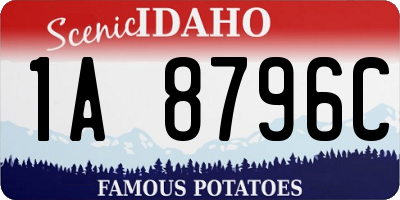 ID license plate 1A8796C
