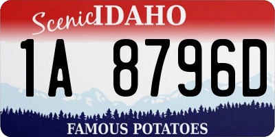 ID license plate 1A8796D