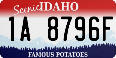 ID license plate 1A8796F