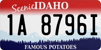 ID license plate 1A8796I