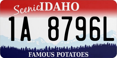 ID license plate 1A8796L