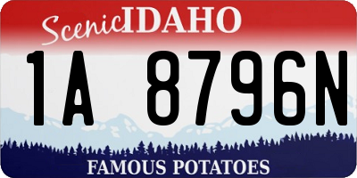 ID license plate 1A8796N