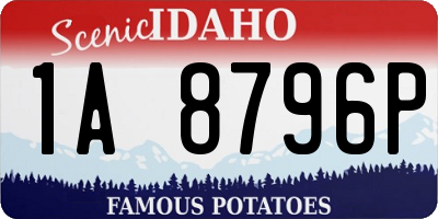 ID license plate 1A8796P