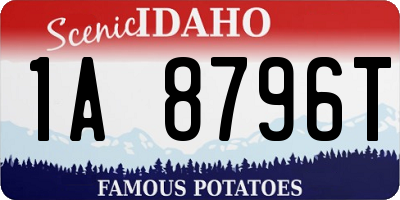 ID license plate 1A8796T