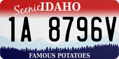 ID license plate 1A8796V