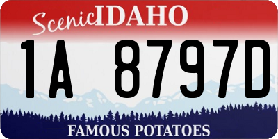 ID license plate 1A8797D