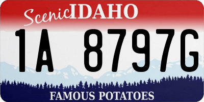 ID license plate 1A8797G