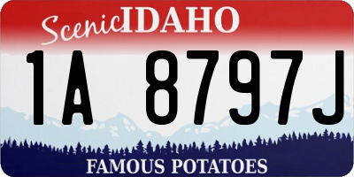 ID license plate 1A8797J
