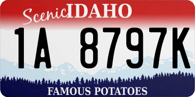 ID license plate 1A8797K