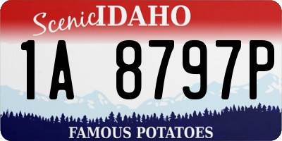 ID license plate 1A8797P
