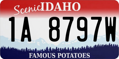 ID license plate 1A8797W