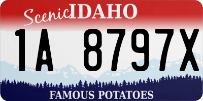 ID license plate 1A8797X