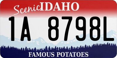 ID license plate 1A8798L