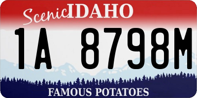 ID license plate 1A8798M