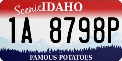 ID license plate 1A8798P