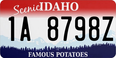 ID license plate 1A8798Z