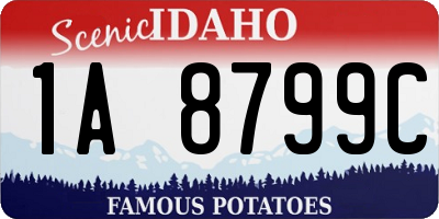 ID license plate 1A8799C