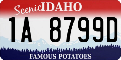 ID license plate 1A8799D