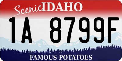 ID license plate 1A8799F