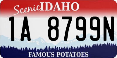 ID license plate 1A8799N