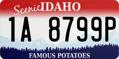 ID license plate 1A8799P