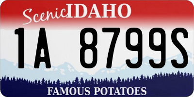 ID license plate 1A8799S