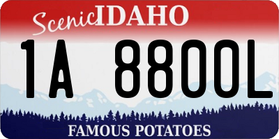 ID license plate 1A8800L