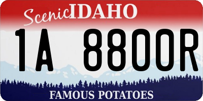 ID license plate 1A8800R