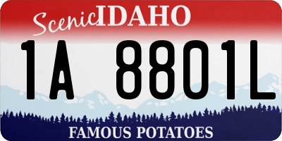 ID license plate 1A8801L