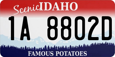 ID license plate 1A8802D