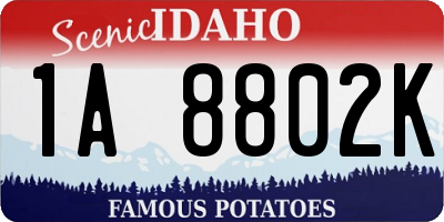 ID license plate 1A8802K